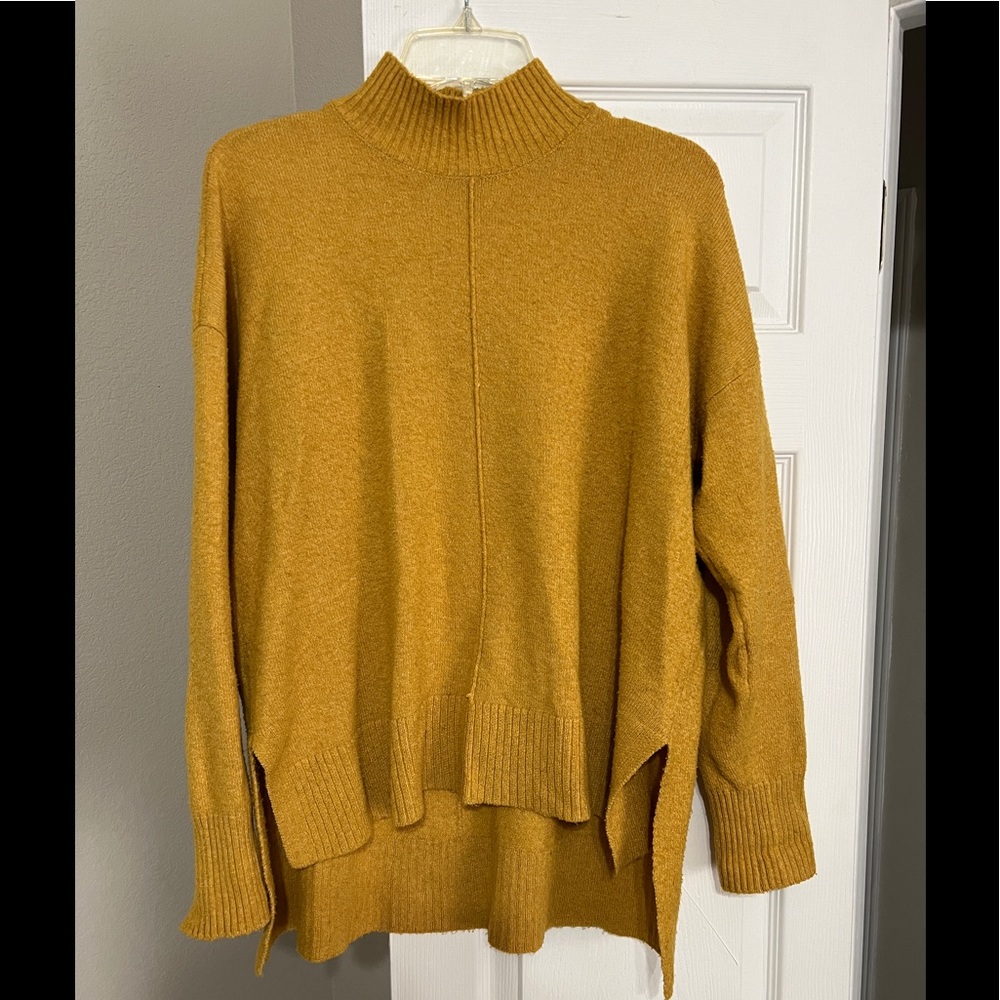 Women’s Mock Neck Asymmetrical Sweater, L